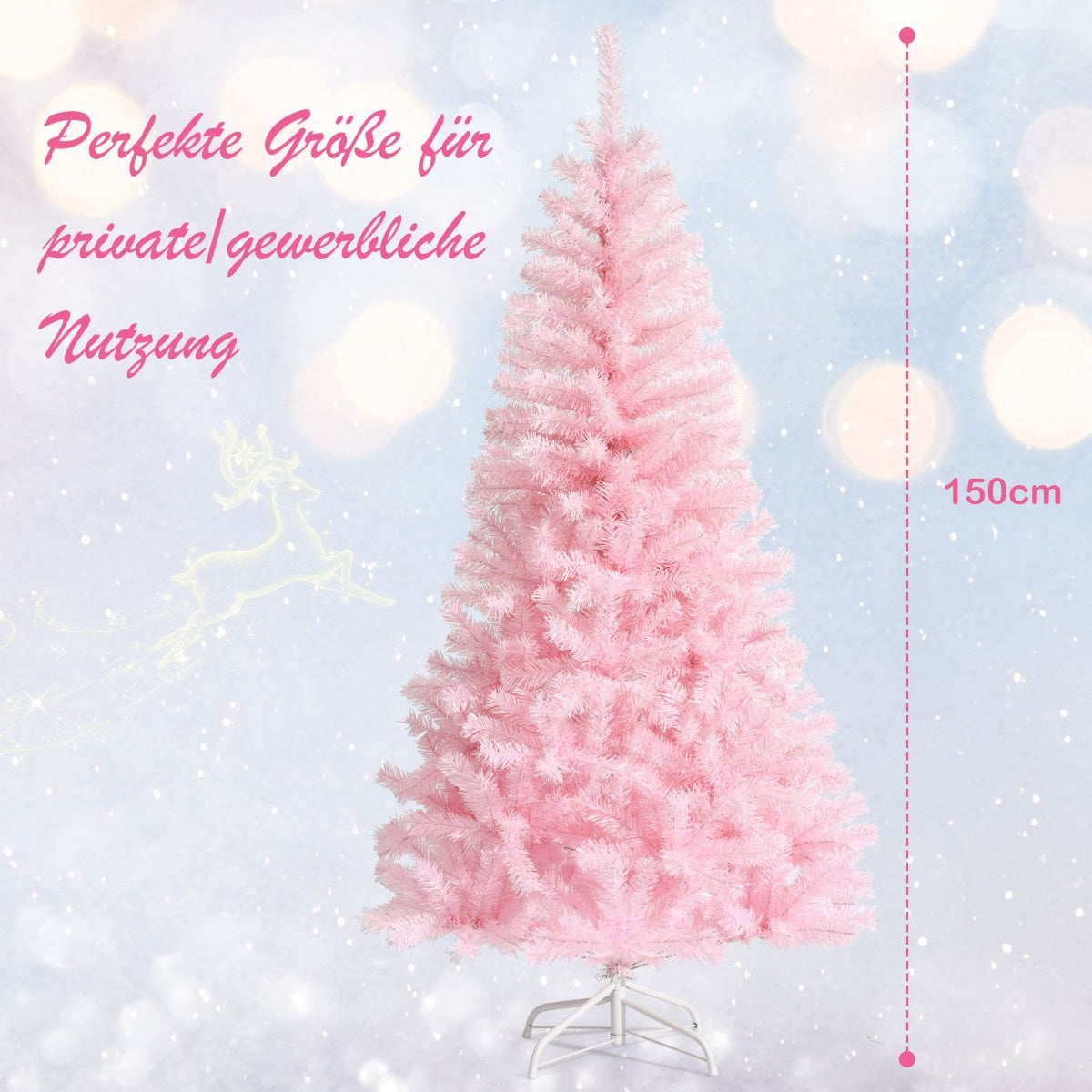 Coast 150 cm Rosa Weihnachtsbaum mit buntem Glitter