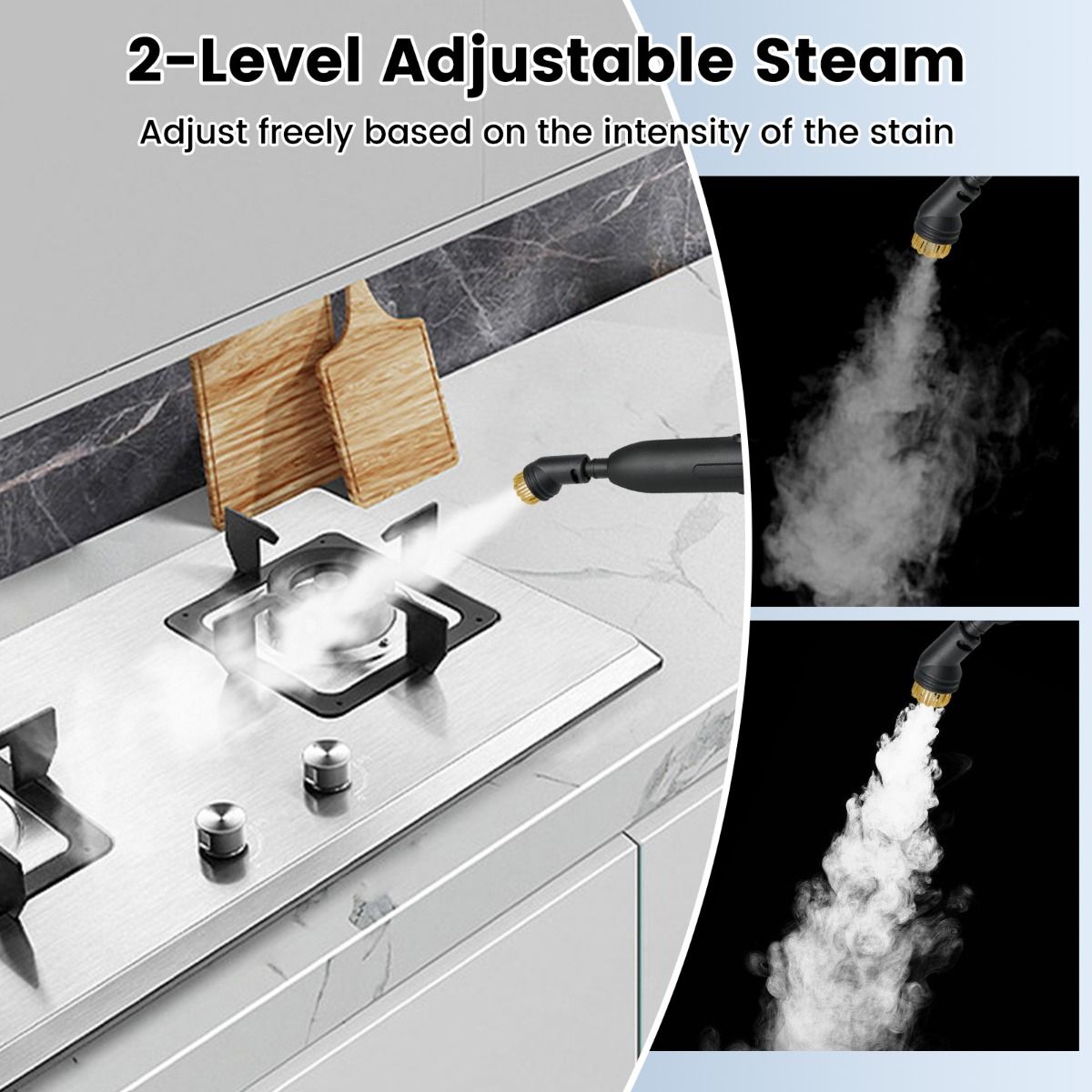 Coast 1600W Tragbarer Dampfreiniger - 23,5 x 12,5 x 18 cm - Weiß - 1L Wassertank für Auto, Küche und Bad