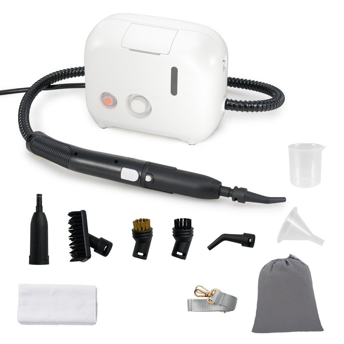 Coast 1600W Tragbarer Dampfreiniger - 23,5 x 12,5 x 18 cm - Weiß - 1L Wassertank für Auto, Küche und Bad