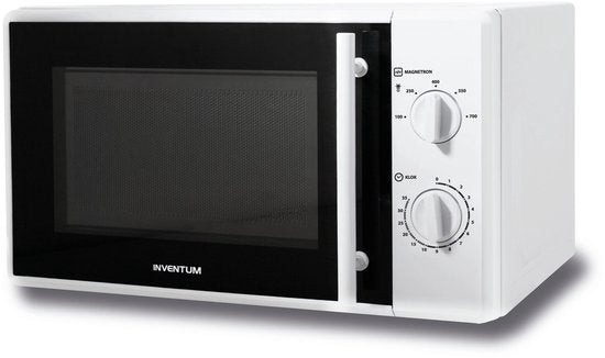 Inventum MN205S Solo Mikrowelle – 20 l – 700 W – Auftaufunktion – Weiß