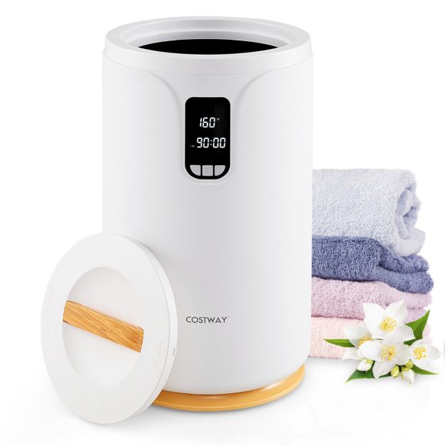 Costway Handtuchwärmer - 20 Liter & Timer-Funktion - 31 x 31 x 53 cm - Weiß