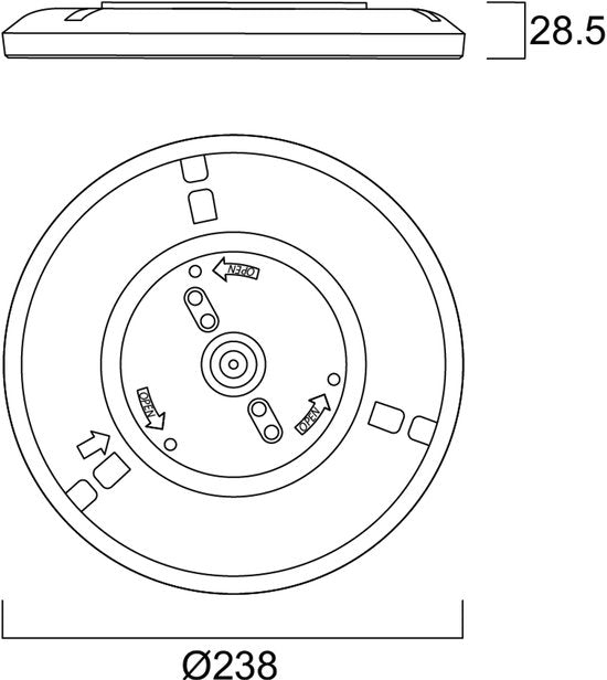 sylvania 3000k Step-DIM 1150LM 238mm Deckenleuchte