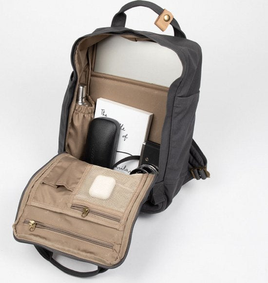 Doughnut Laptop-Rucksack / Rucksack / Schultasche - 14 Zoll - Macaroon PFC frei - Anthrazit