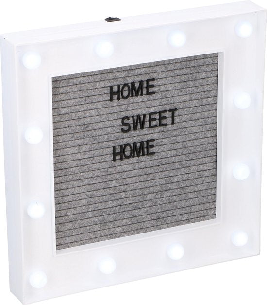 Grundig Memoboard - 150 Buchstaben - Filz - LED - 30x30cm