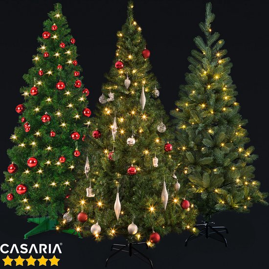 Casaria Weihnachtsbaum 180 cm - Inkl. LED-Weihnachtsbeleuchtung PE Grün