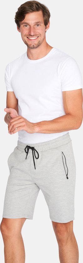 Mario Russo Mario Russo Pique Short grau melange