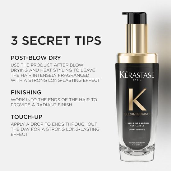 Kérastase Chronologiste L'Huile de Parfum Nachfüllbares Öl – Pflegendes Haarparfüm – Für alle Haartypen – 75 ml