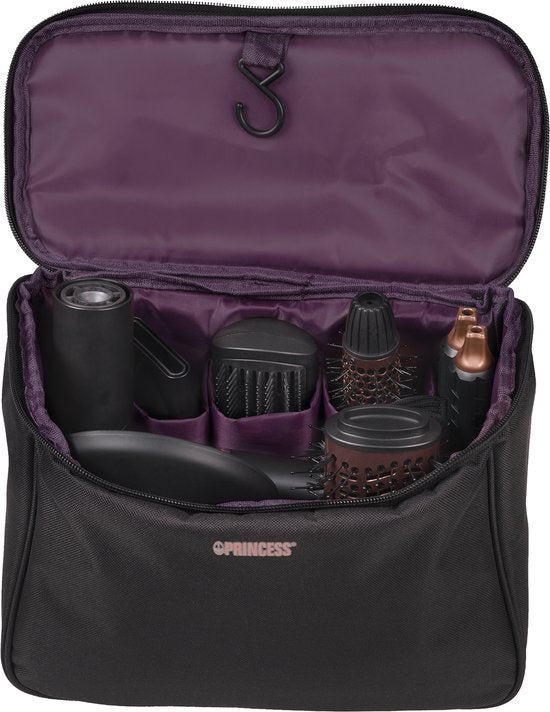 Princess Airstyler Pro 529205 - 7 in 1 - 2000 Watt - 1,8m Kabel - BLDC Motor - Luxus-Aufbewahrungstasche - Wärmehandschuh - Multi Styler - Haarwickel - Haarglätter - Haartrockner - Wärmebürste - Föhnbürste - Lockenbürste und Stylingbürste