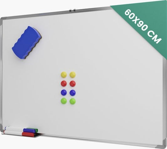 Avalo Whiteboard 60x90 cm - 14 in 1 Set - Whiteboard Magnetic inklusive Marker, Magnete & Radiergummi