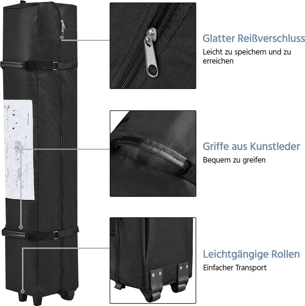 Yaheetech Faltbares Partyzelt 3 x 3 m – Weiß – Pop-up-Pavillon mit UV50+-Schutz