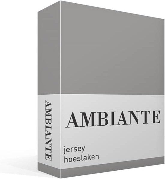 Ambiante Jersey – Spannbetttuch – 160 x 200/210 – Grau