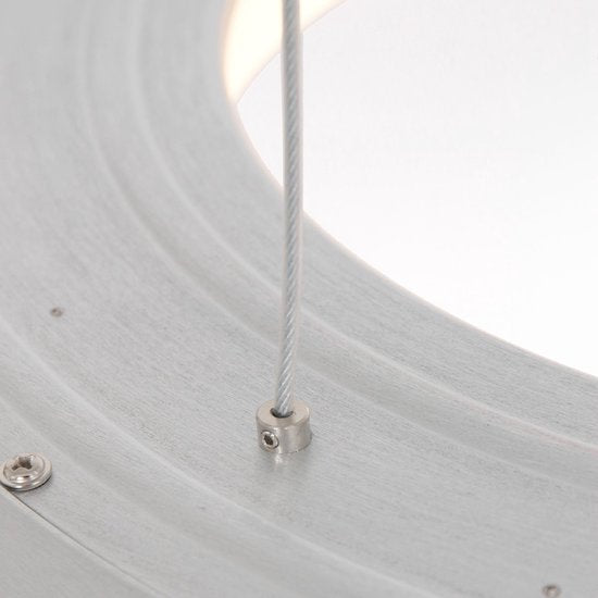 Hängeleuchte Ringlede 2695ZI, silber, rund, 48 cm, höhenverstellbar, aus Kunststoff und Stahl, modernes Design von Steinhauer für den Innenbereich