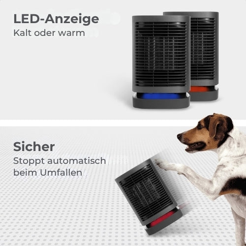 Auronic Elektrische Heizung - 3 Stufen - 950W - Rotierend - Schwarz