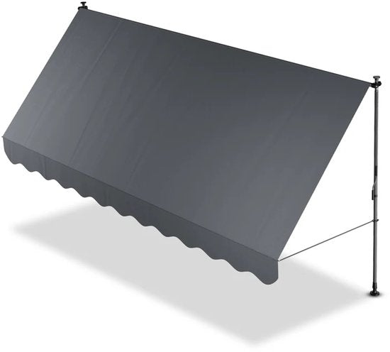 Klammermarkise Kapstadt 400x120 cm - Grau