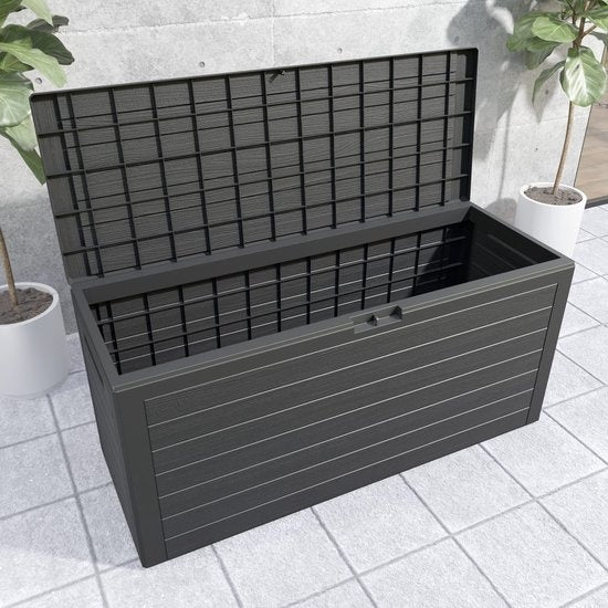 Deuba Storage Box Anthrazit 120 x 46 x 57cm - Outdoor - Geeignet für Terrasse, Balkon und Garten