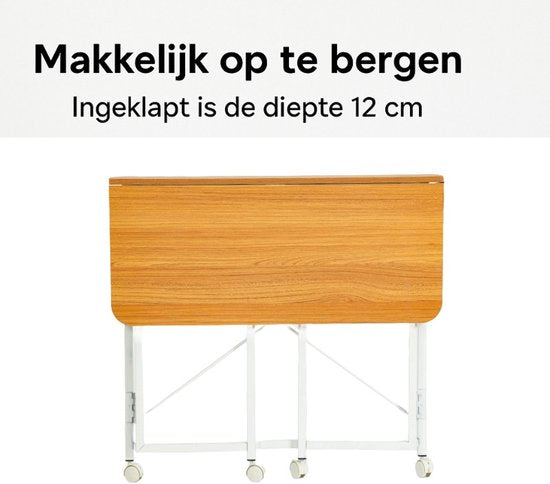 Ceruzo Wandtisch - Klapptisch - 80x40x75 cm - klappbare Tischplatte - Laptop-Tisch - Weiß