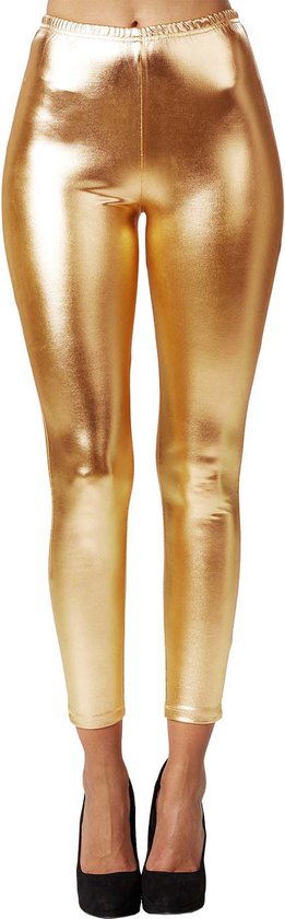 Dressforfun Faschingskostüm Metallic Leggings Gold – Damen – Größe XXL