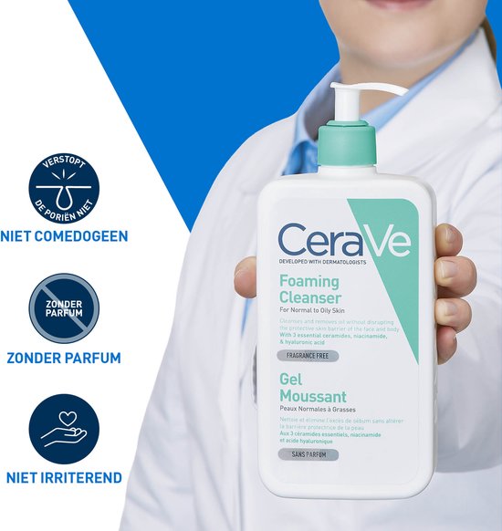 CeraVe Schäumendes Reinigungsgel – für normale bis fettige Haut – 473 ml