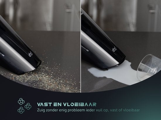 JAP Tornado S3C - Fest und flüssig - Alles in einem Handstaubsauger - Auto, Haustiere und Haus - Kabellos - Beutelloser Staubsauger - 5 Köpfe - 22.2V - Carbon