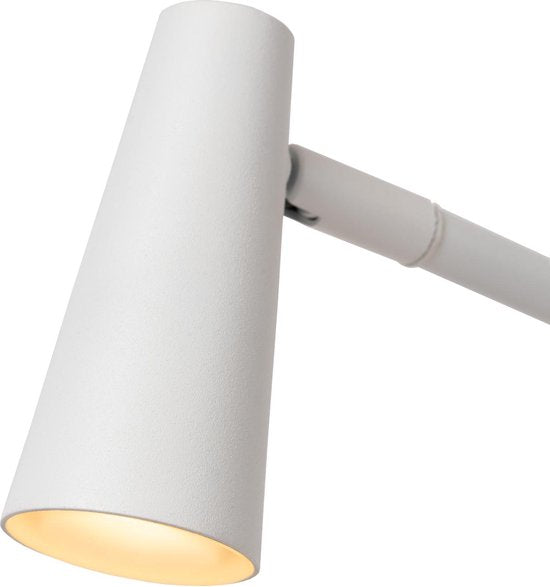 Lucide STIRLING – Wiederaufladbare Stehlampe – Akku/Batterie – LED mit 3-stufiger Dimmung – 1×3 W, 2700 K – Weiß