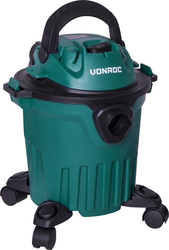 VONROC Kompakter Nass- und Trockensauger / Staubsauger - 1000W â€“ Blasfunktion â€“ 12L Tank - 5m Stromkabel