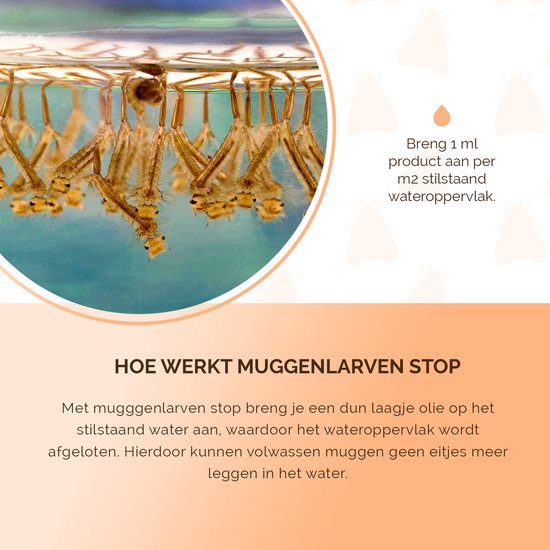 Knock Pest Control Mosquito Larvae Stop 50 ml - Mittel zur Bekämpfung von Mückenlarven - Geeignet für die Behandlung von stehendem Wasser - Teich und Aquarium - Wirksame Wirkung für bis zu 4 Wochen