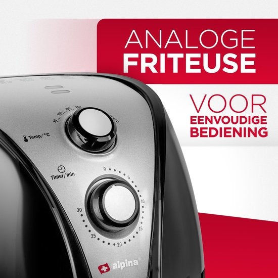 Alpina Airfryer XL - 3.2L - 80 bis 200°C - 1500W - Schwarz
