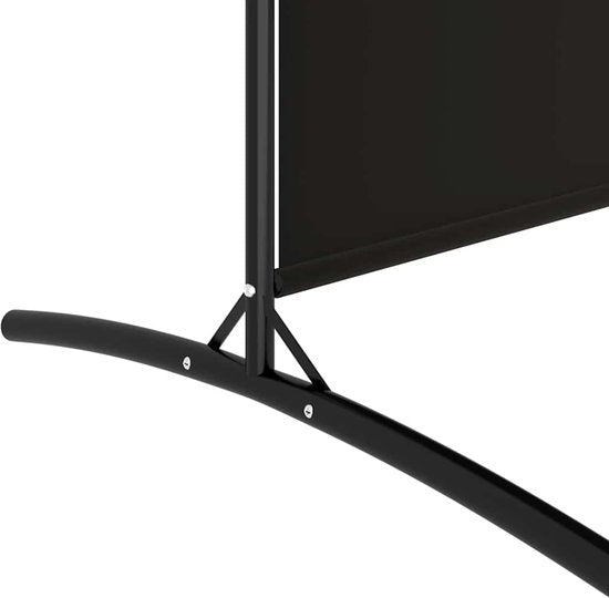 vidaXL – Raumteiler – mit – 4 – Paneelen – 698 x 180 – cm – Stoff – schwarz