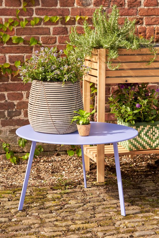 Mica Decorations Seatle Outdoor Beistelltisch - H38 x Ø58 cm - Metall - Flieder