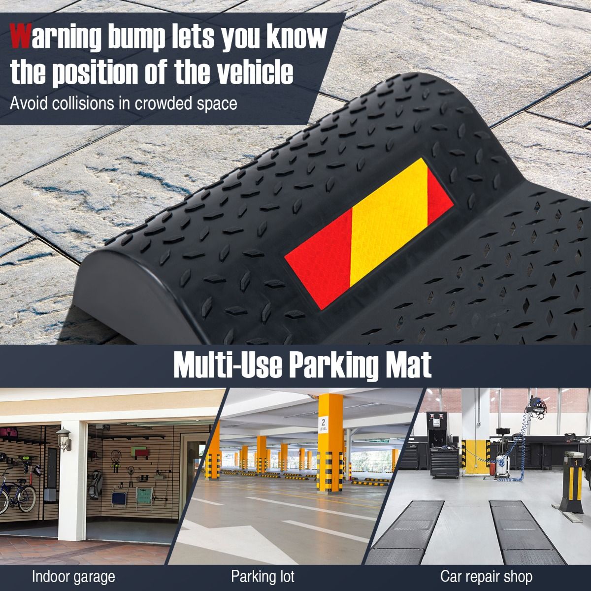 Coast Parkmatte - 53 x 26 x 5 cm - Schwarz - 2 Stück