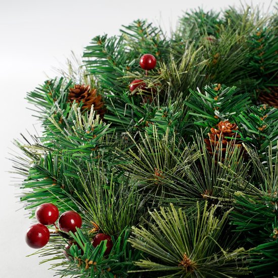 Black Box Trees Warth Weihnachtskranz mit Dekoration - Ø60 cm - Grün