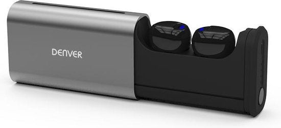 Denver TWE-60 - Kabellose Bluetooth-Kopfhörer - mit Ladeetui - Schwarz