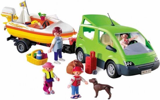 PLAYMOBIL Familienauto mit Boot - 4144