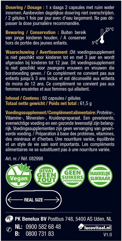 Lucovitaal Complex mit Keratin, 60 Kapseln