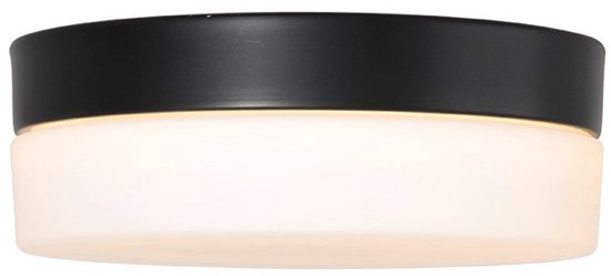 Deckenleuchte Ikaro 1362ZW Schwarz Ø 18 cm – Modern, Elektronik & Glas, Steinhauer