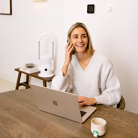 Samako - 3-in-1 Luftreiniger, Ventilator & Heizung - 2000W - Hepa 13 Filter - Inklusive Fernbedienung und App - weiß