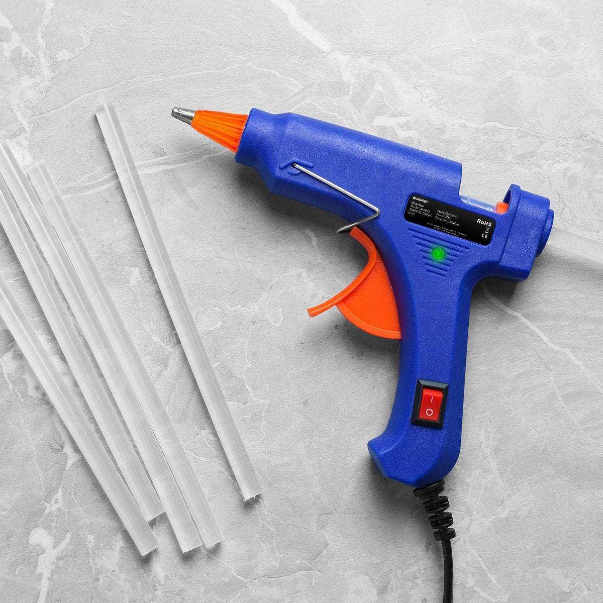 Auronic Klebepistole - mit 50 Klebepatronen - 20W
