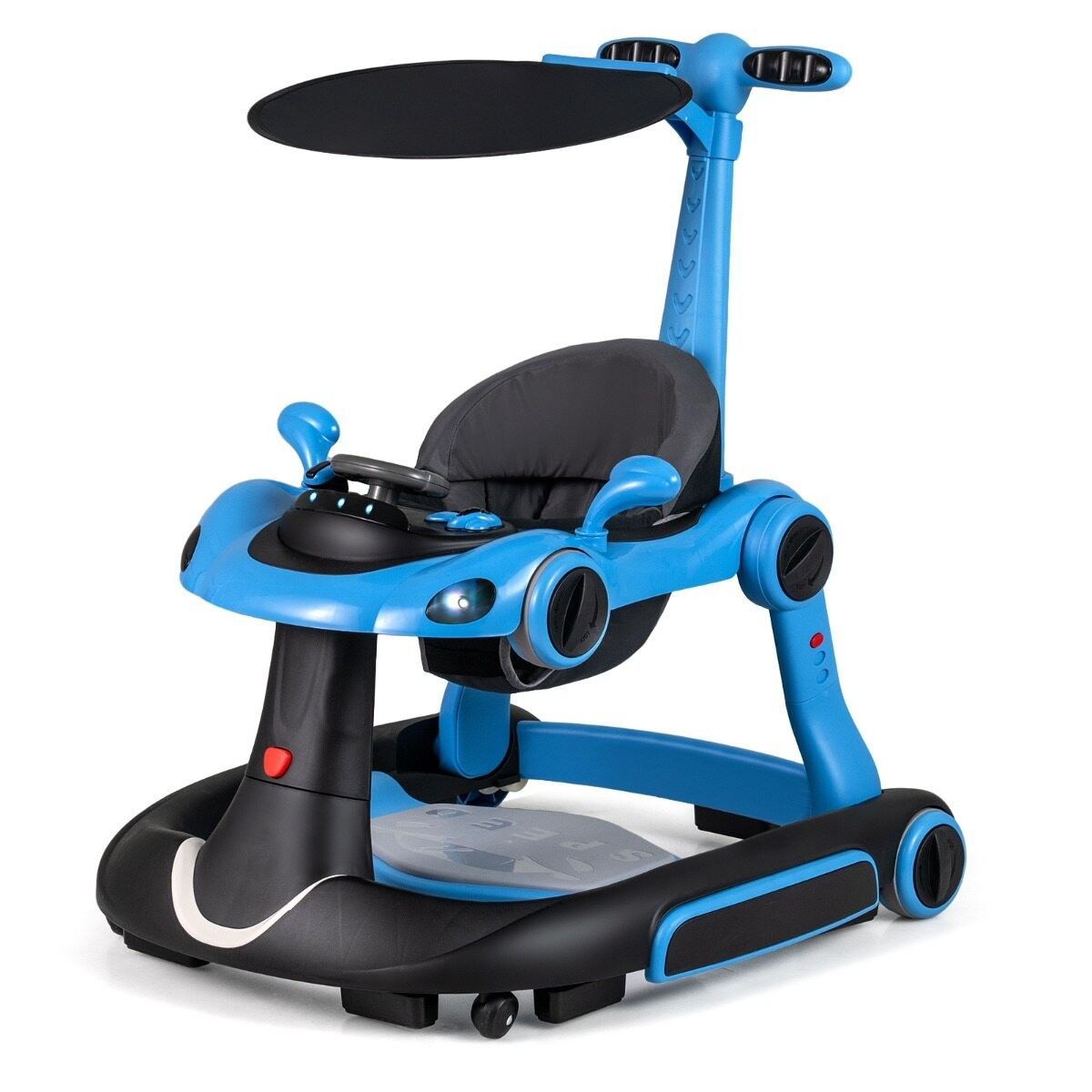 Coast 7-in-1-Lauflernwagen – höhen- und geschwindigkeitsverstellbar – Spielbrett mit Musik und Licht – blau