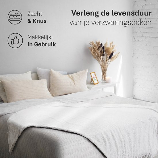 CozySense® Deckenbezug 140x200 - Doppelseitiges Material - für jede Jahreszeit - 360°-Reißverschlusstechnik - hypoallergen & OEKO-TEX® - Weiß