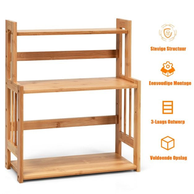 Coast Countertop Organizer - Gewürzregal/Aufbewahrungsregal - 41,5 x 18 x 50 cm - Braun