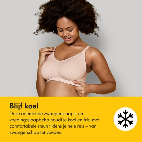 Medela Keep Cool Ultra BH – Nahtloser Still-BH – Schwangerschafts-BH mit 6 atmungsaktiven Zonen – Soft-Touch-Material – Bequem und stützend – Weiß – Größe M