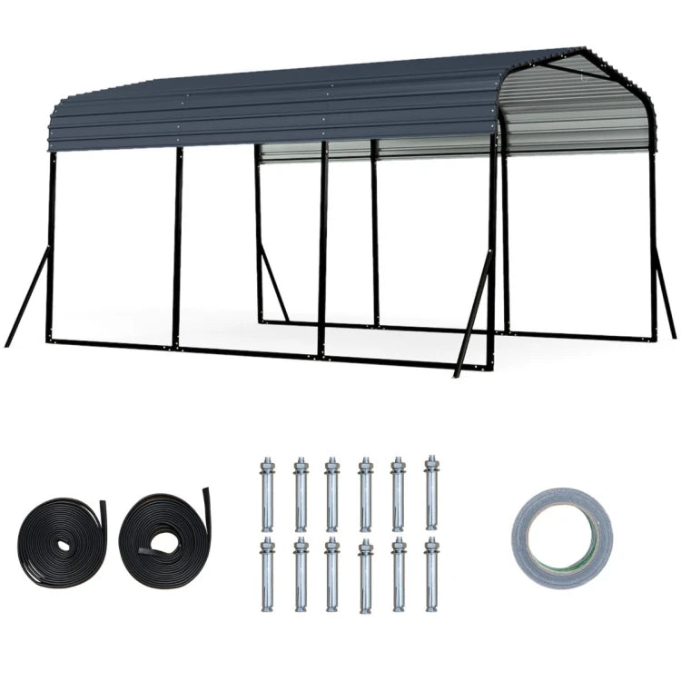 Coast Carport 440 x 300 cm – Stahldach – Verstärkte Träger – Schneelast 120 kg