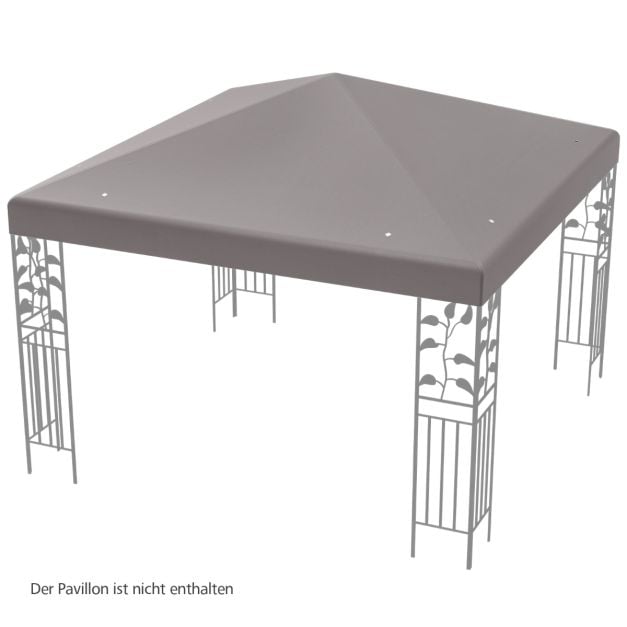 Coast Ersatzdach für Pavillon - 3 x 3 m mit Klettverschluss - Grau