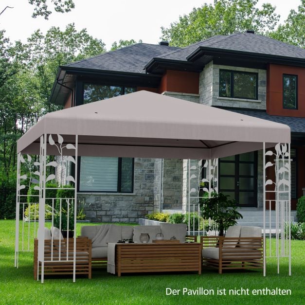 Coast Ersatzdach für Pavillon - 3 x 3 m mit Klettverschluss - Grau