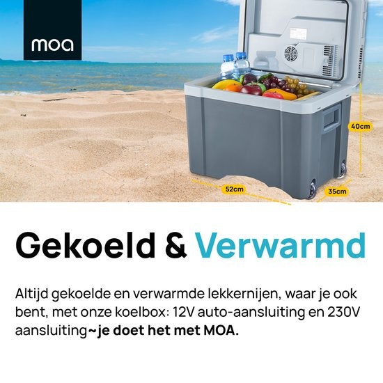 MOA Elektrische Koelbox - Coolbox - Met Verwarmingsfunctie - 12V en 230V - 40 Liter - ECW40
