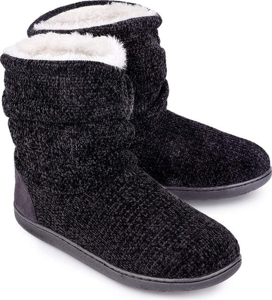 Hausschuhe Damen - Hausschuhe - Größe 40/41 - Schwarz - Rutschfest - Comfeet