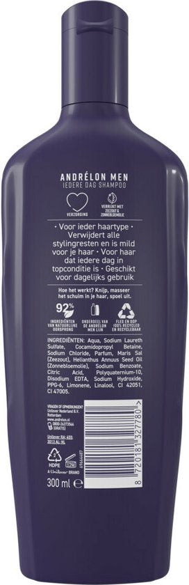 Andrélon Men „Jeden Tag“-Shampoo – 6 x 300 ml – Vorteilspackung