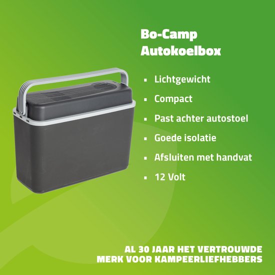 Bo-Camp - Autokühlbox - Arktis - Grau - Polyethylen - 12 Volt - 12 Liter