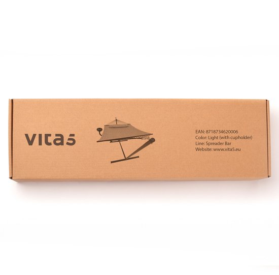 Vita5 Hängematte mit Ständer und Spreizstange – für 2 Personen – inkl. Getränkehalter – abnehmbares Kissen – UV-beständig – Grün