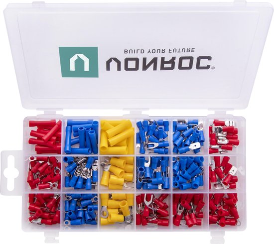 VONROC Professional automatische Abisolierzange - Crimp- und Isolierzange - Mit 270-teiligem Zubehörsatz